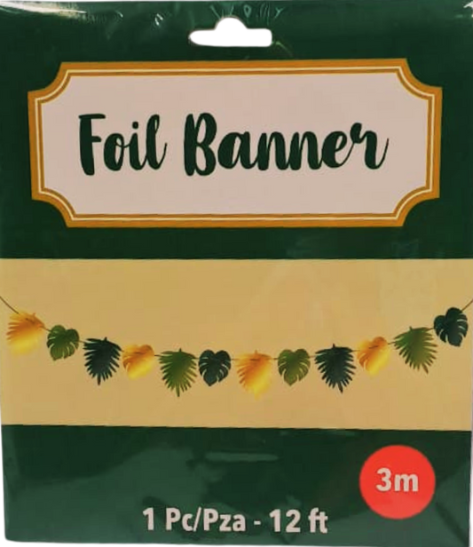 Foil Leaf Banner 3 Meter