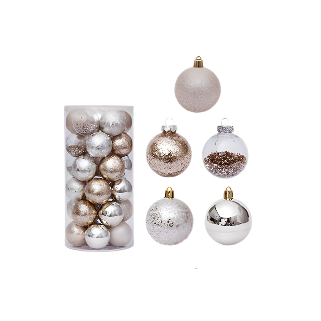 30Pc Christmas Bauble Set