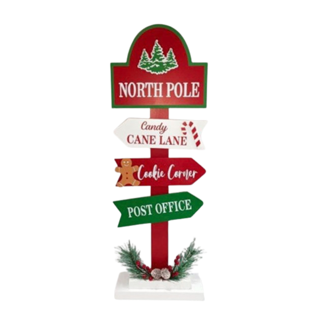 North Pole Direction Sign