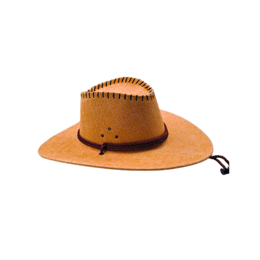 Linen Embossed Cowboy Hat