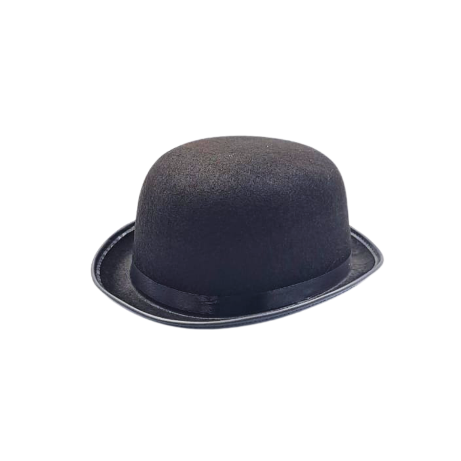 Black Felt Bowler Hat