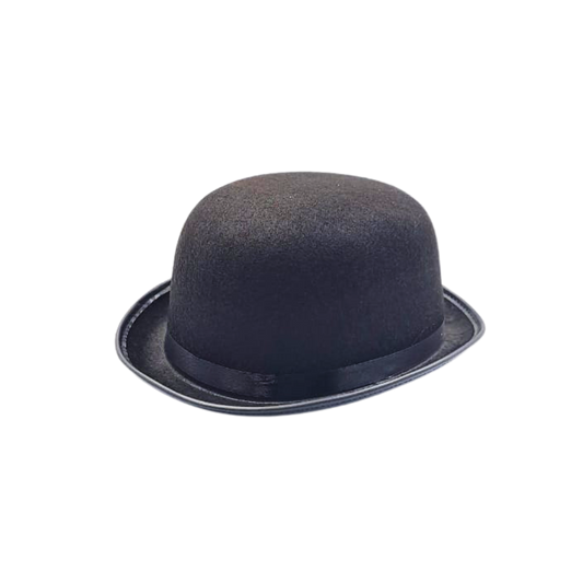 Black Felt Bowler Hat