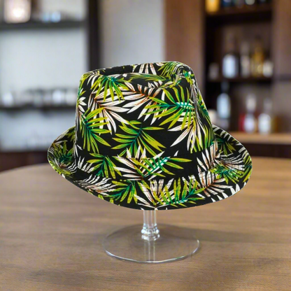 Palm Leaf Print Fedora