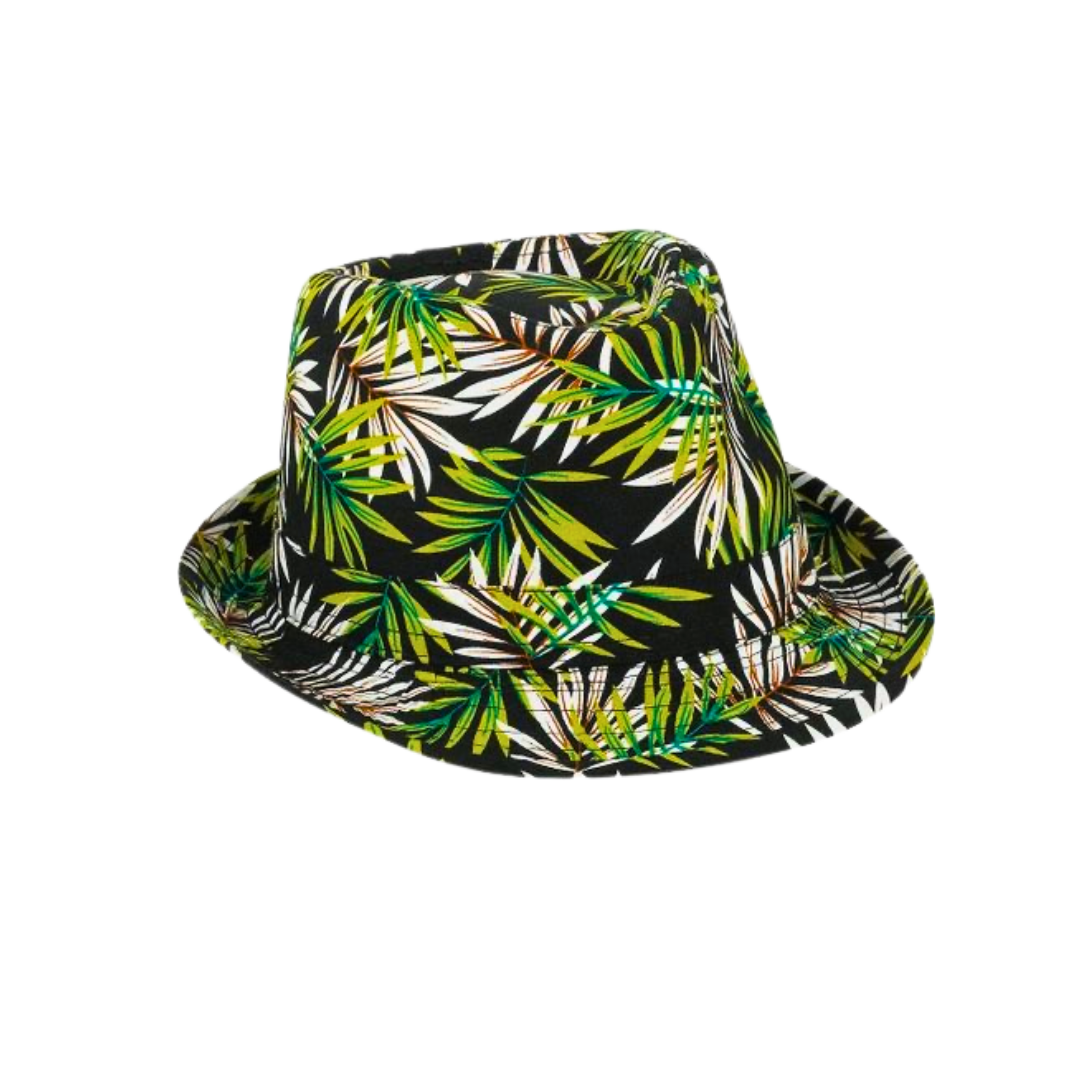 Palm Leaf Print Fedora
