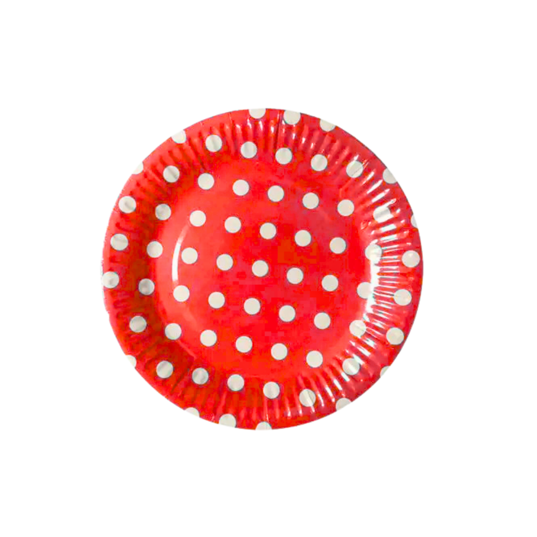 Polka Dot Paper Plates 10 pcs