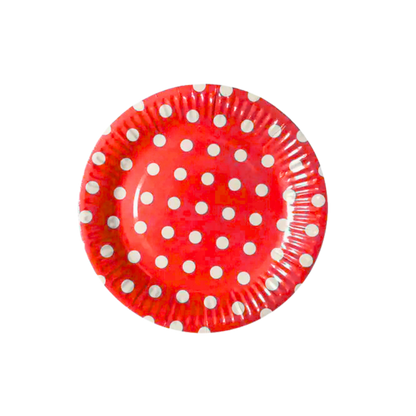 Polka Dot Paper Plates 10 pcs