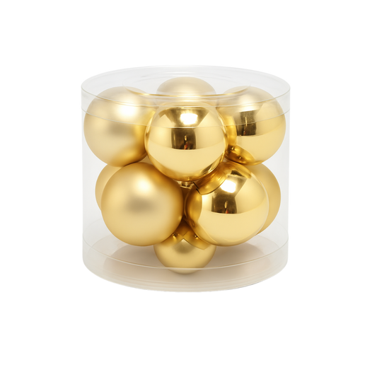 7cm Mixed Matte & Shiny Christmas Baubles – 8 Per Pack