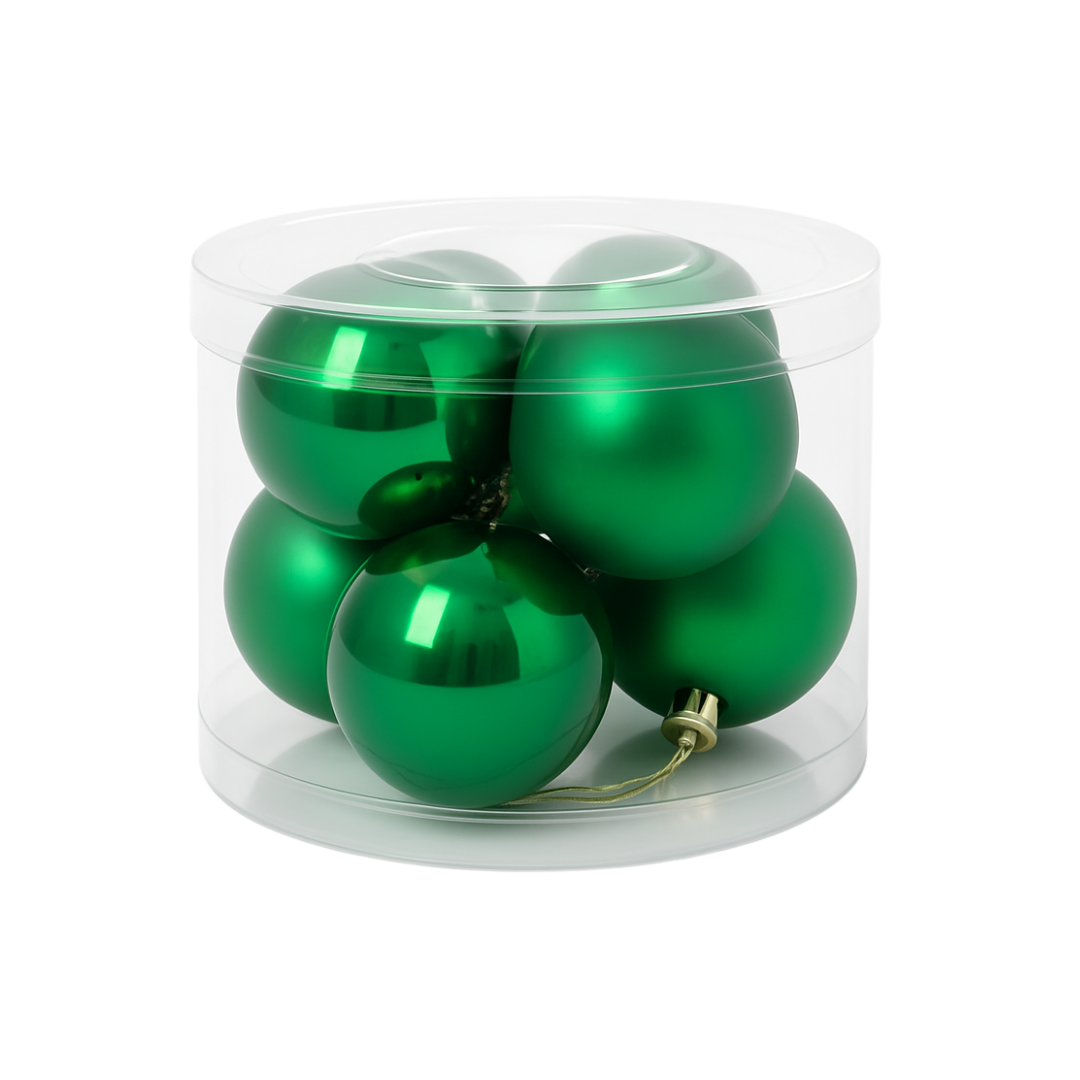 7cm Mixed Matte & Shiny Christmas Baubles – 8 Per Pack