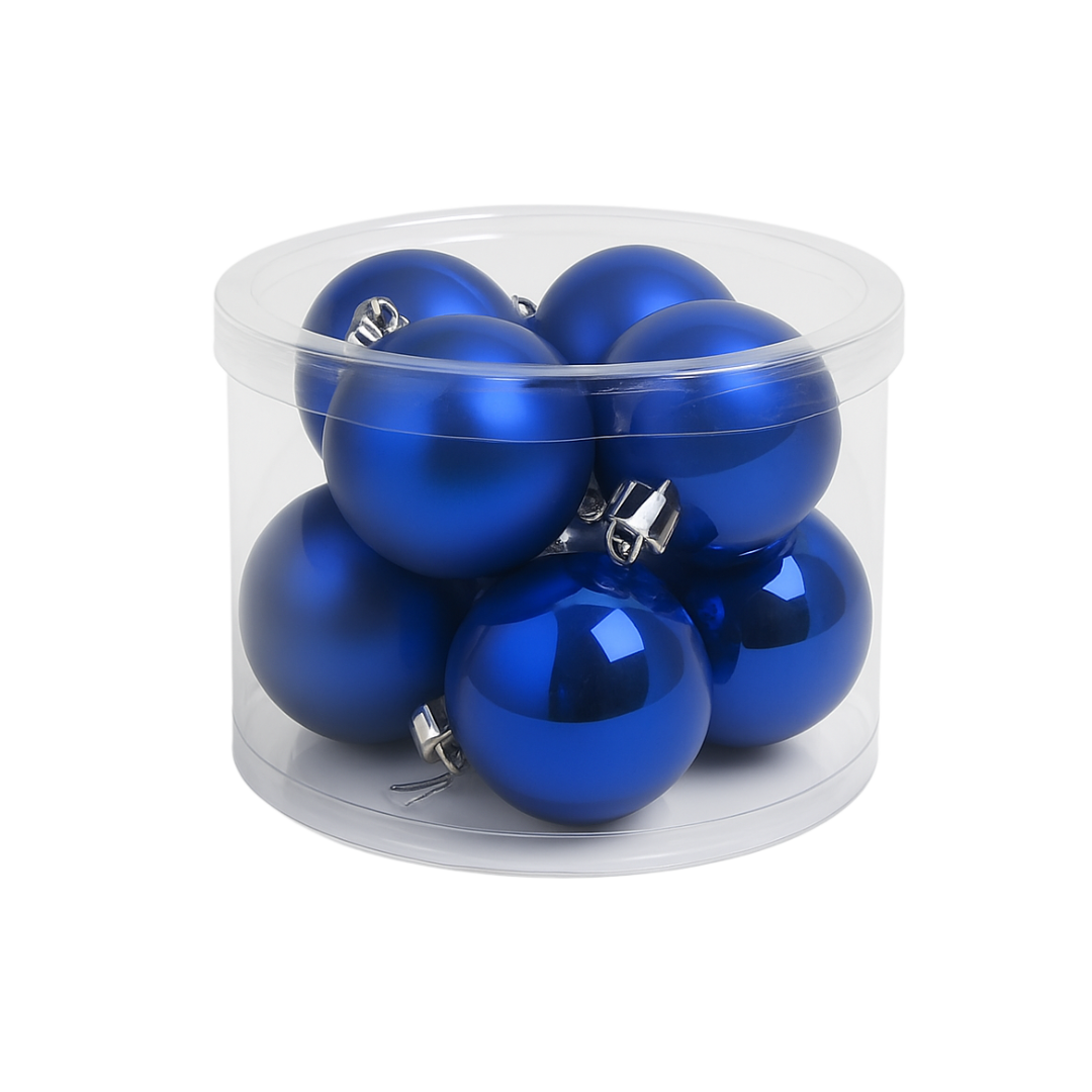 7cm Mixed Matte & Shiny Christmas Baubles – 8 Per Pack