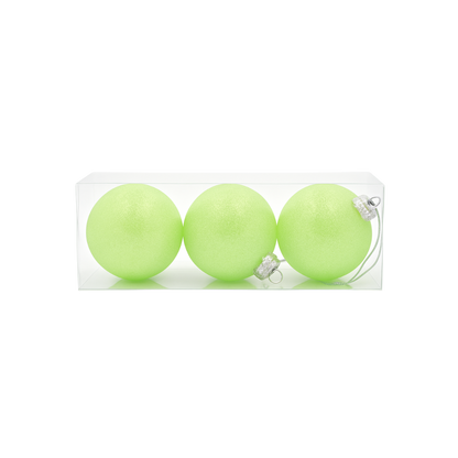 3-Piece 8cm Christmas Baubles