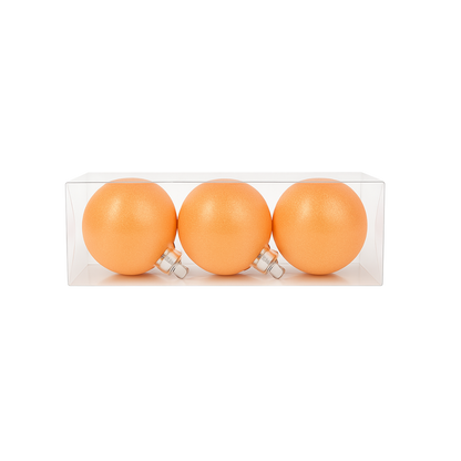 3-Piece 8cm Christmas Baubles