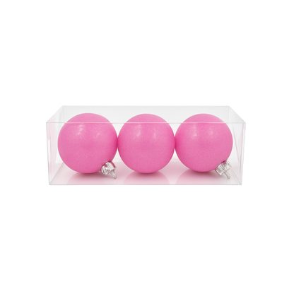 3-Piece 8cm Christmas Baubles