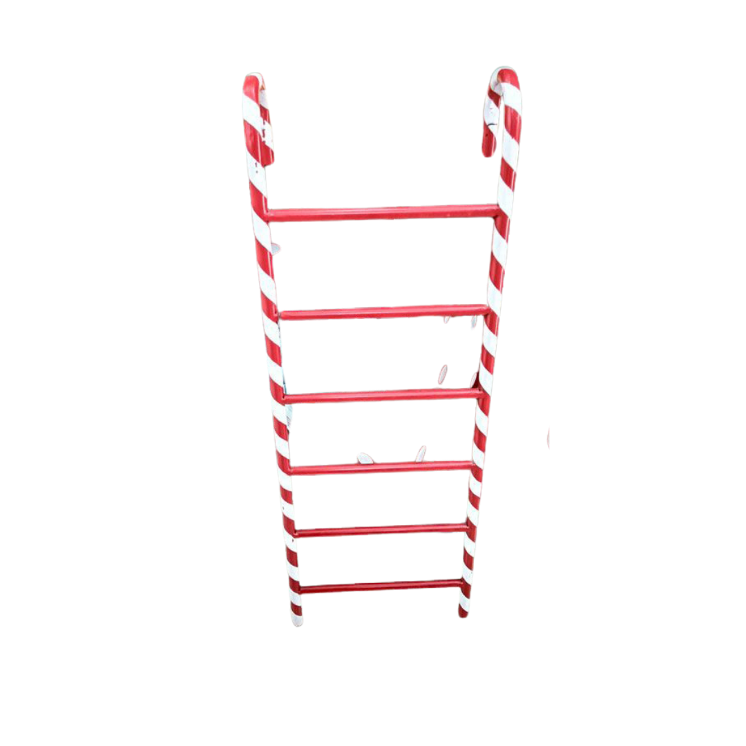 Candy Cane Ladder Festive Metal Décor