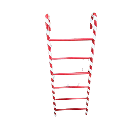 Candy Cane Ladder Festive Metal Décor