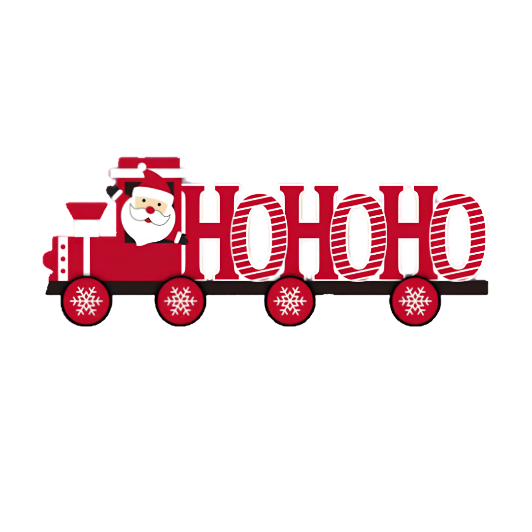 Santa’s “HO HO HO” Train Décor