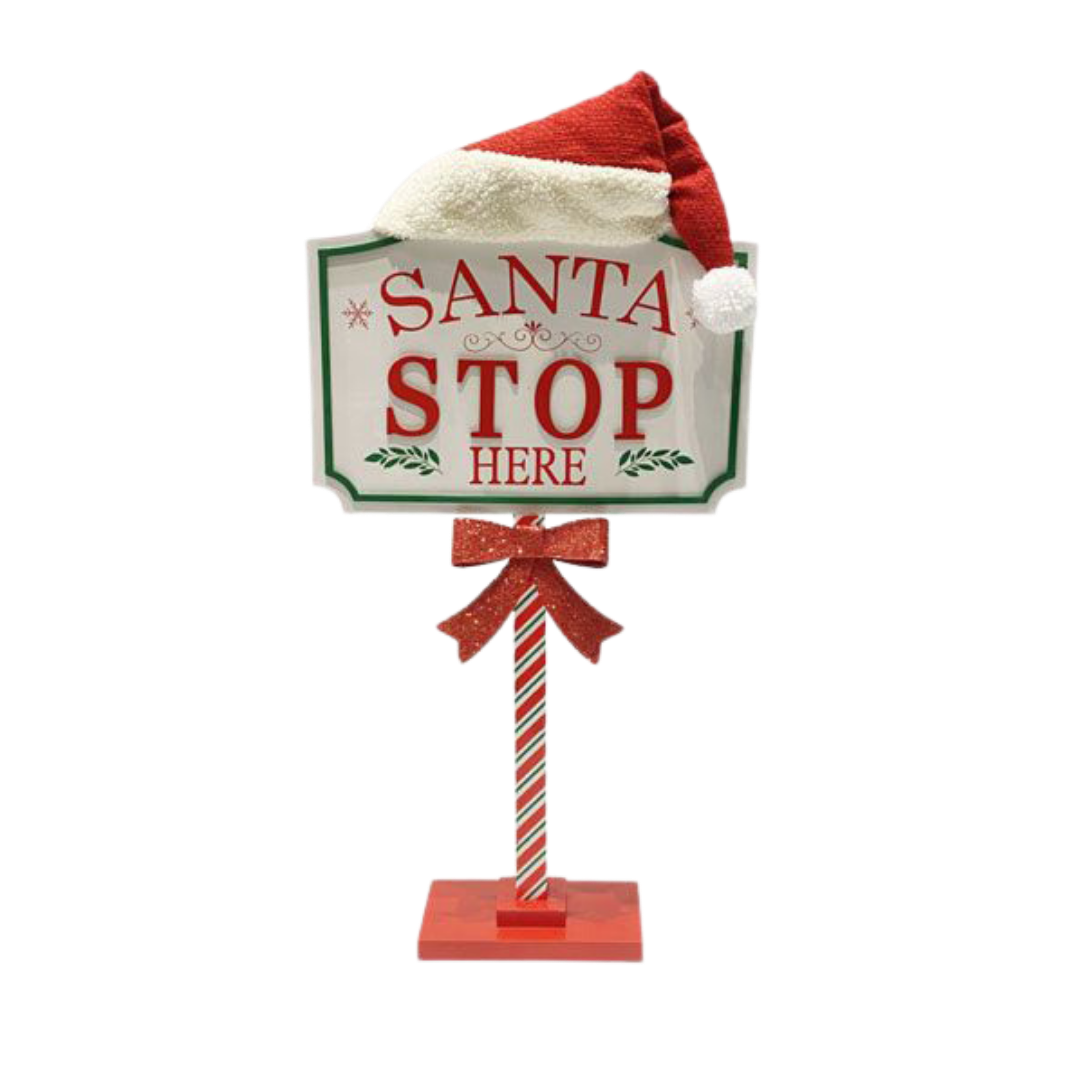 Santa Stop Here Sign