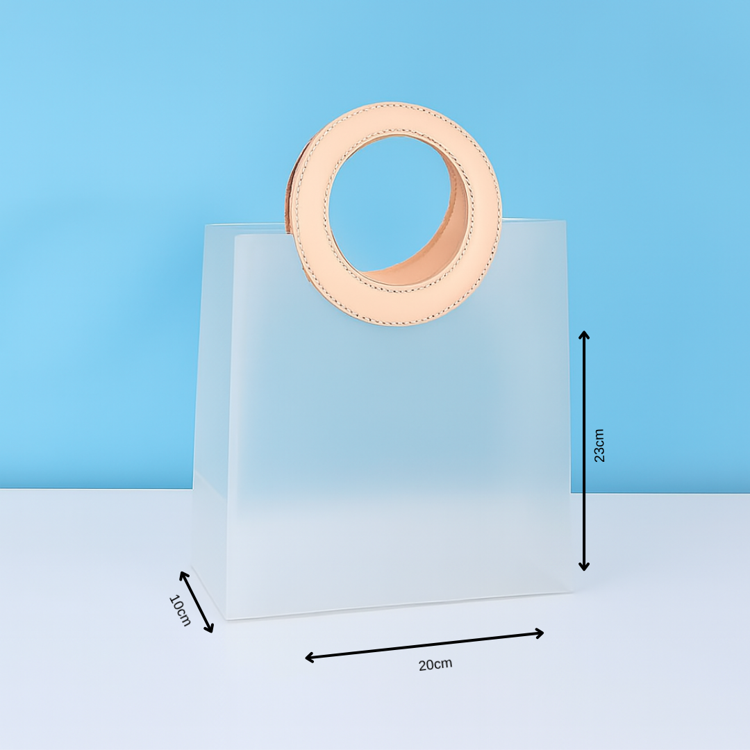Frosted Ring Handle Gift Bag