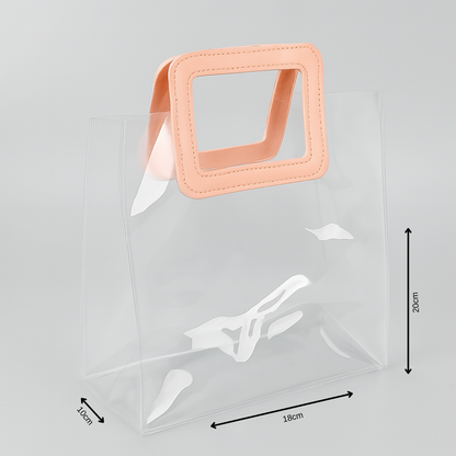 Clear Square Handle Gift Bag
