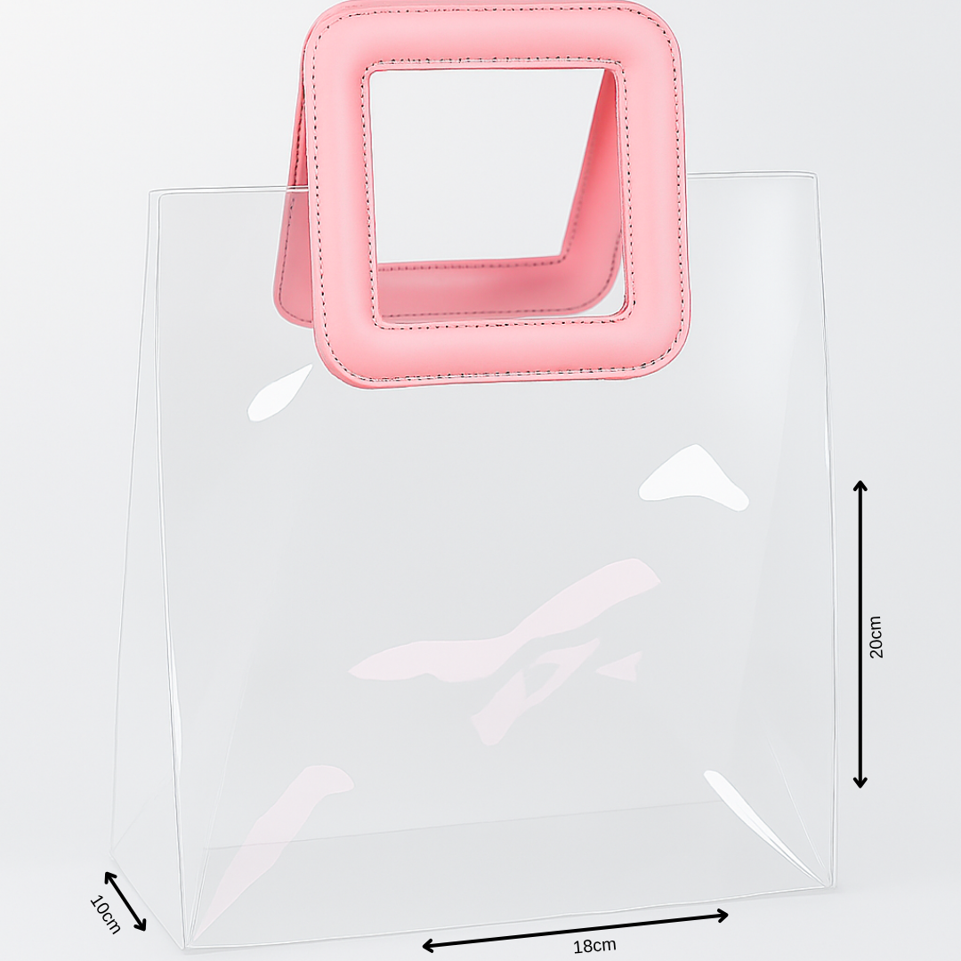Clear Square Handle Gift Bag