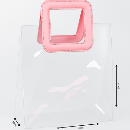 Clear Square Handle Gift Bag