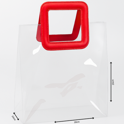 Clear Square Handle Gift Bag