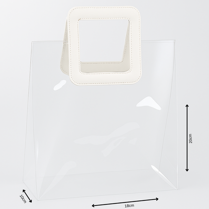 Clear Square Handle Gift Bag