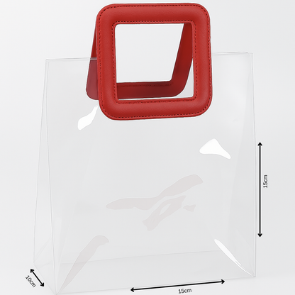 Clear Square Handle Gift Bag