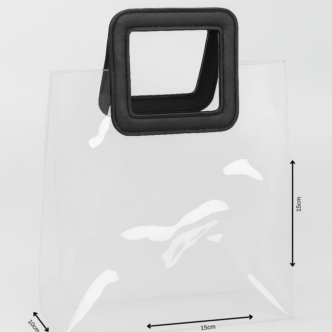 Clear Square Handle Gift Bag