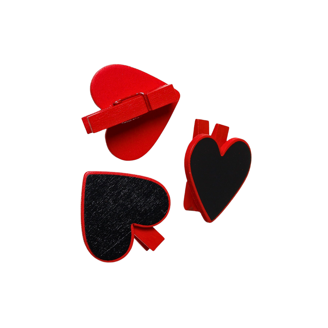 6pc Heart Pegs