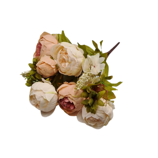 13 Stem Vintage Silk Peony Bouquet