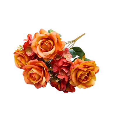 7 Bud Silk Hydrangea Rose Bouquet