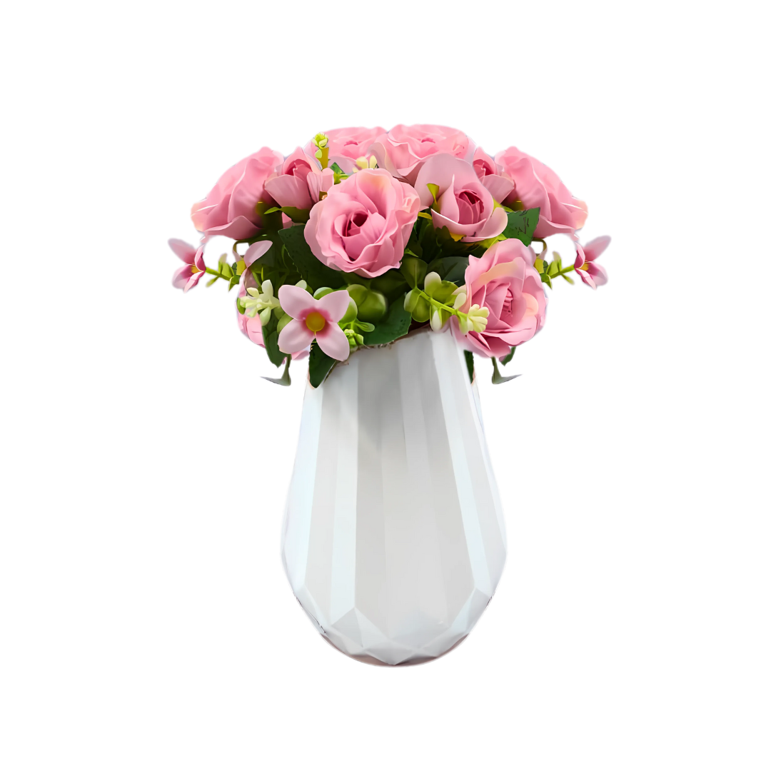 8 Bud Silk Rose Bouquet