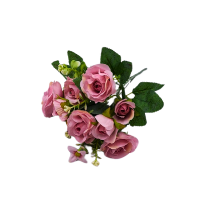 8 Bud Silk Rose Bouquet