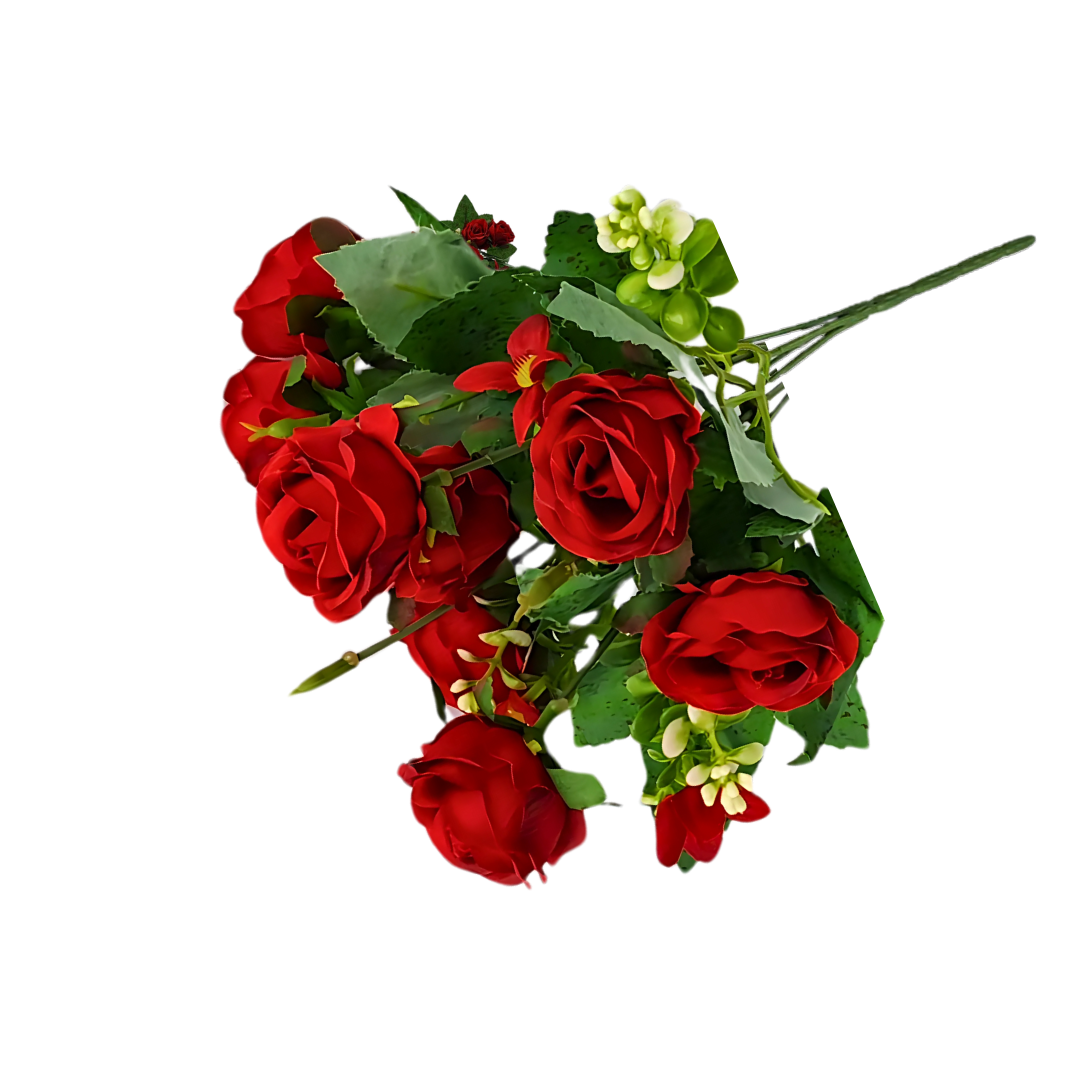 8 Bud Silk Rose Bouquet