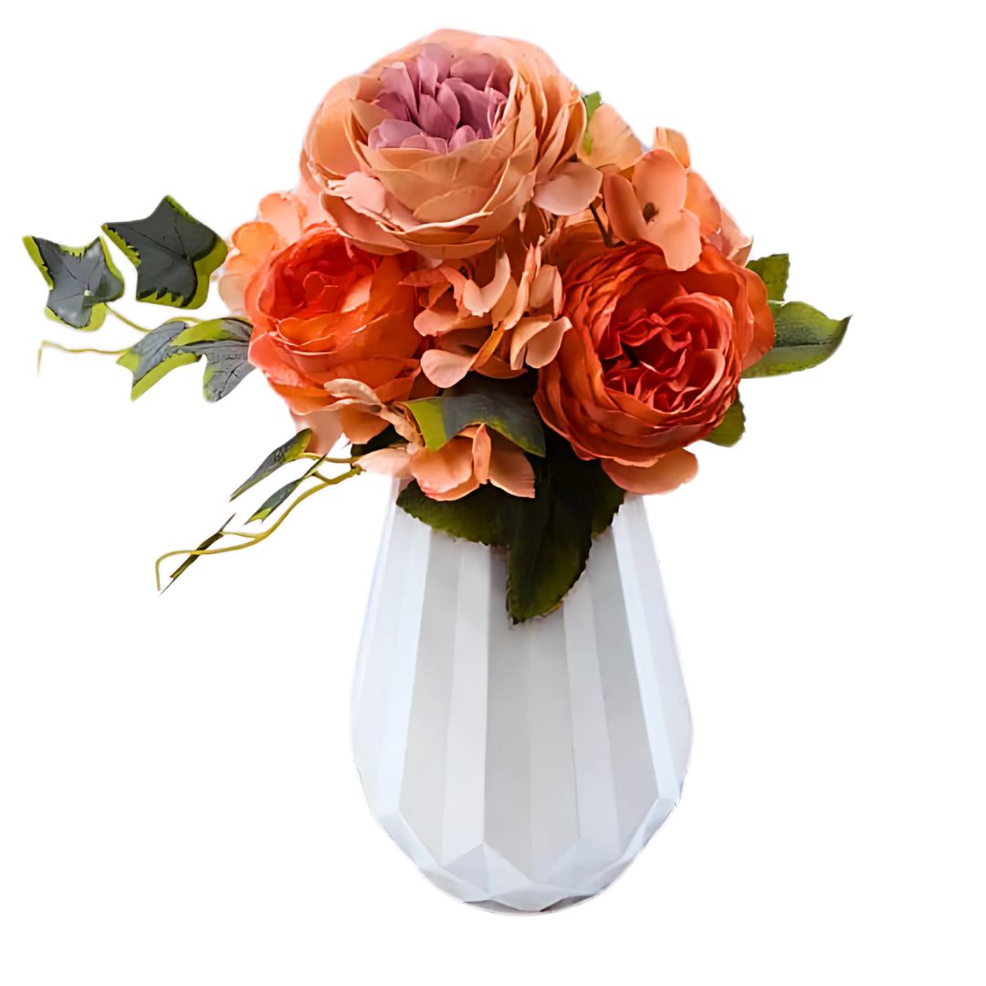 5 Bud Peony and Hydrangea Bouquet