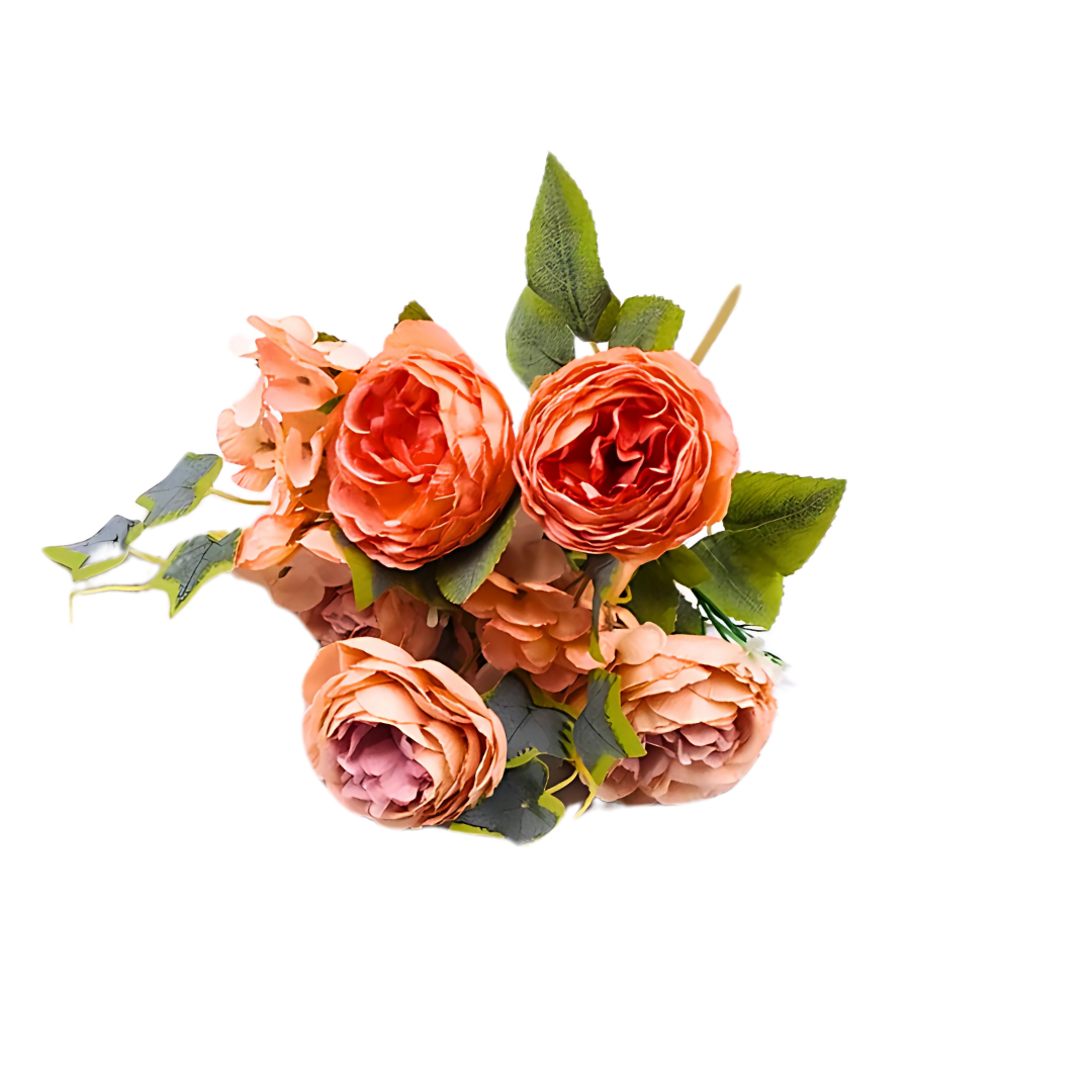 5 Bud Peony and Hydrangea Bouquet