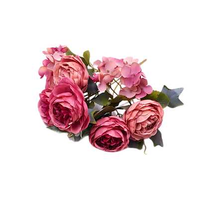 5 Bud Peony and Hydrangea Bouquet