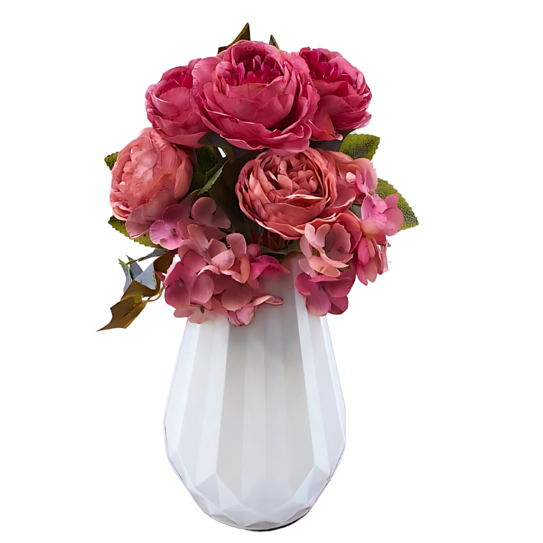 5 Bud Peony and Hydrangea Bouquet