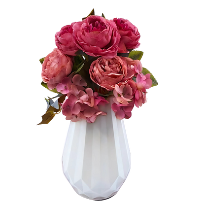 5 Bud Peony and Hydrangea Bouquet