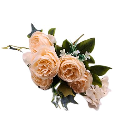 5 Bud Peony and Hydrangea Bouquet