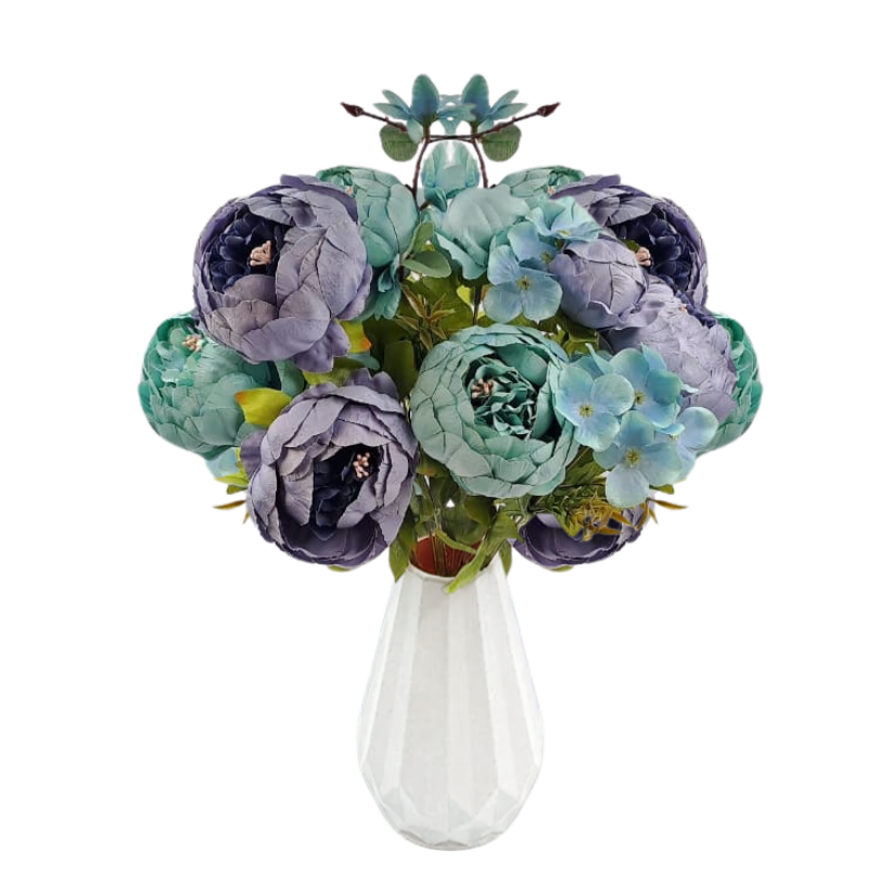 Vintage Silk Peony Bouquet