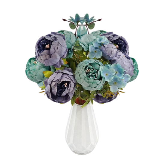 Vintage Silk Peony Bouquet