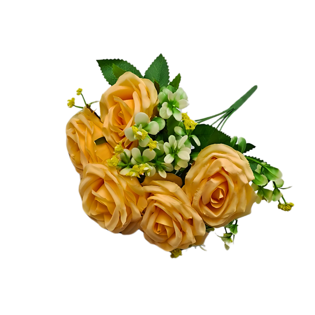 5 Bud Apricot Rose Bouquet