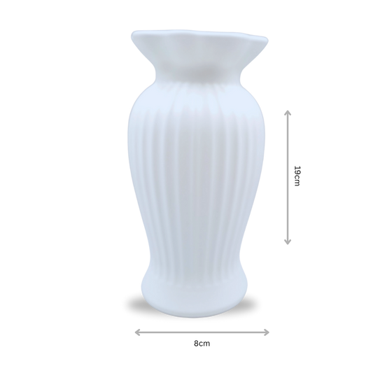 The Ribbed Elegance Vase