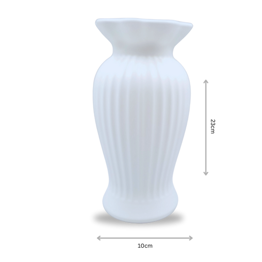 The Ribbed Elegance Vase