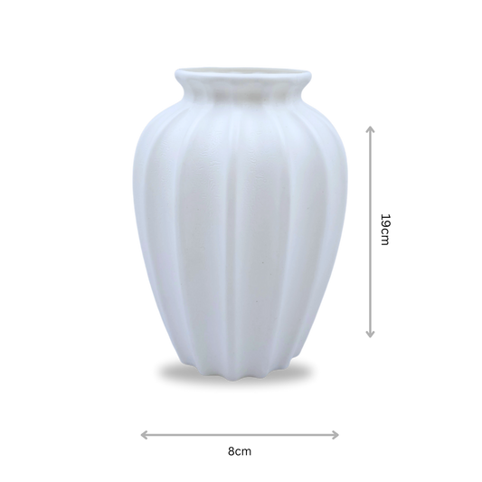 Minimalist Ribbed Vase