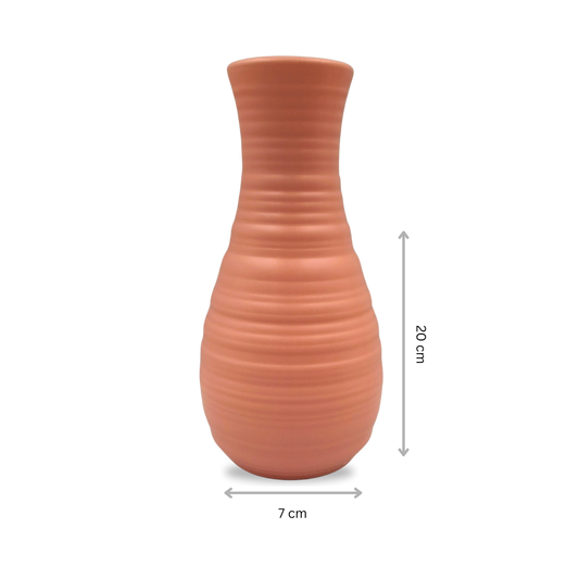 Rib Earth Plastic Vase