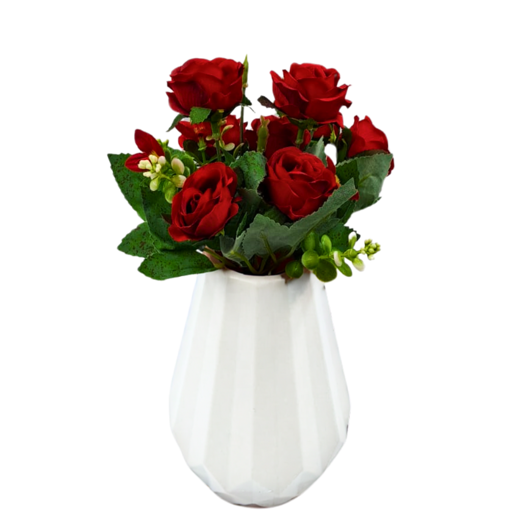 8 Bud Silk Rose Bouquet