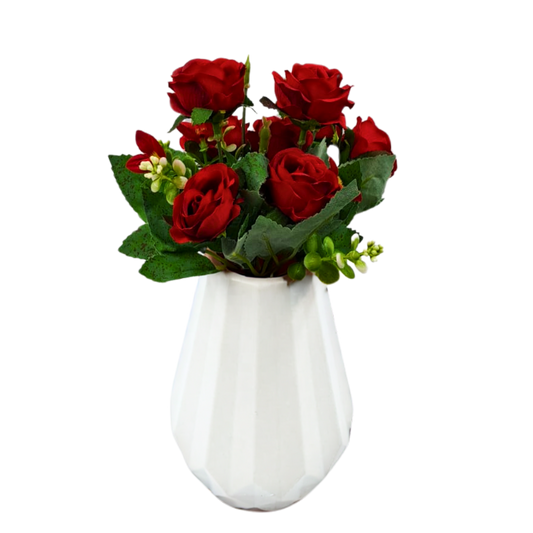 8 Bud Silk Rose Bouquet