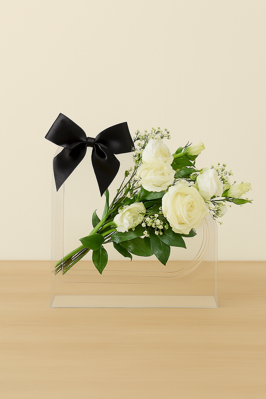 PVC Heart Flower Bouquet Holder